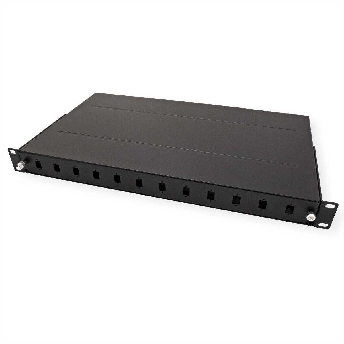ROLINE Panneau FO 19" vide, 1U, 12x SC-Simplex ou LC-Duplex , noir
