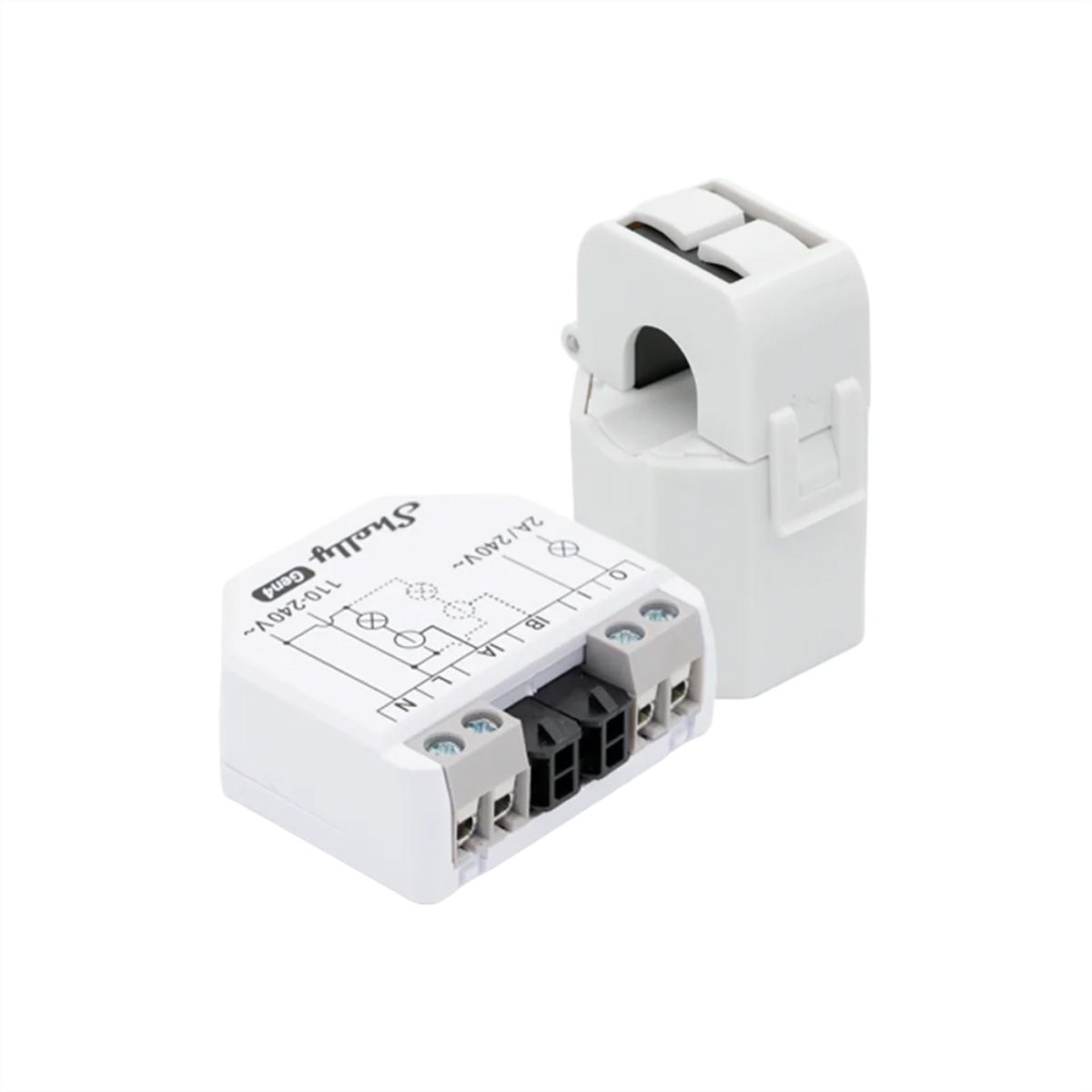 Shelly compteur dénergie  Gen4 , 1 x TC 50 A inclus, blanc