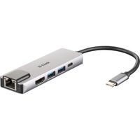D-LINK DUB-M520 Hub USB‑C 5‑en‑1 avec HDMI/Ethernet et alimentation