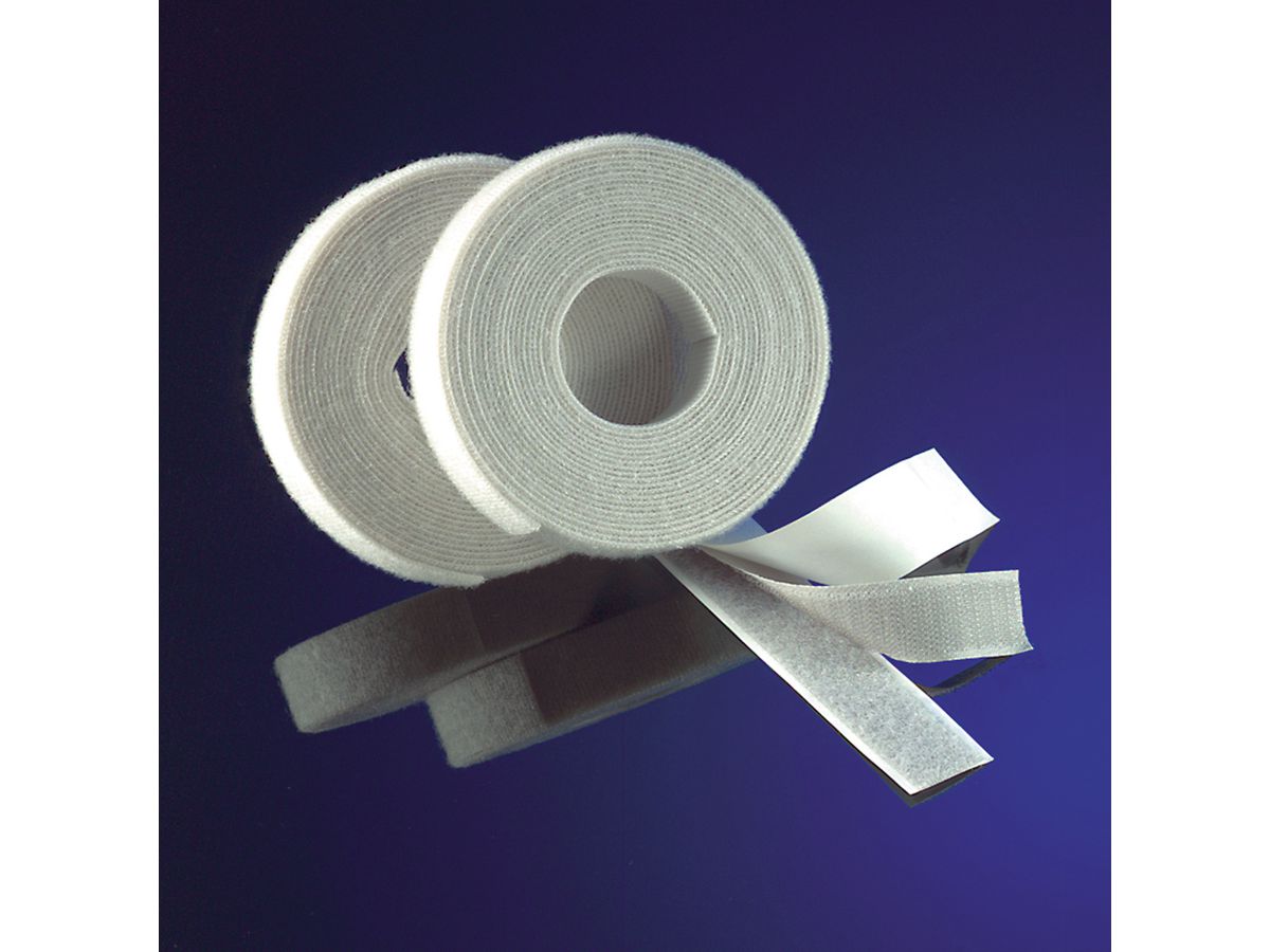 VELCRO® Ruban à laine L: 5m/l:20mm, blanc