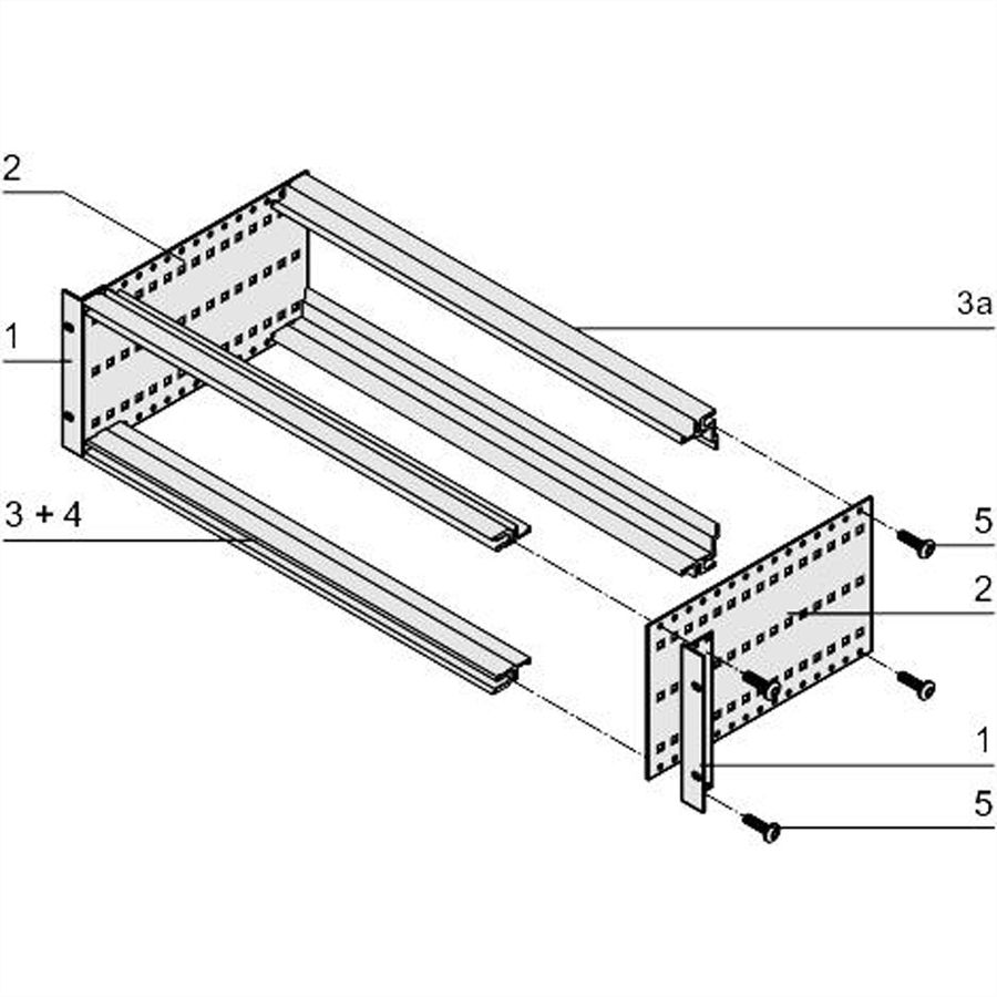 SCHROFF Bausatz, ungeschirmt, "flexible", für Steckverbindermontage - BGTR PRO F 3HE 84TE 175T MZ
