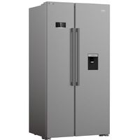 Beko Side by Side GN163242XBCHN, 554l, No Frost, silber, Wasserspender mit Tank