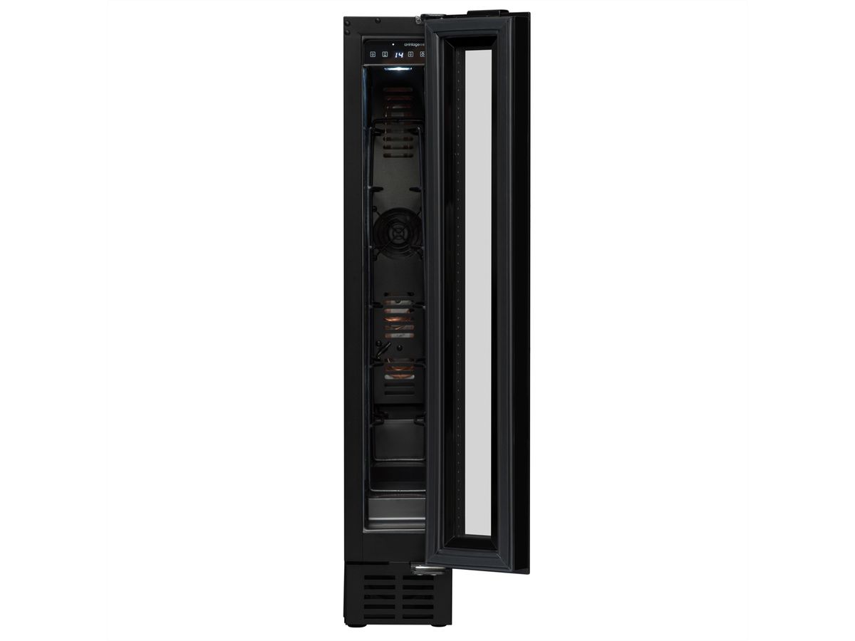 Avintage Weinkühlschrank AVU8TNA, Einbau, 1 Zone, 8 Flaschen , schwarz