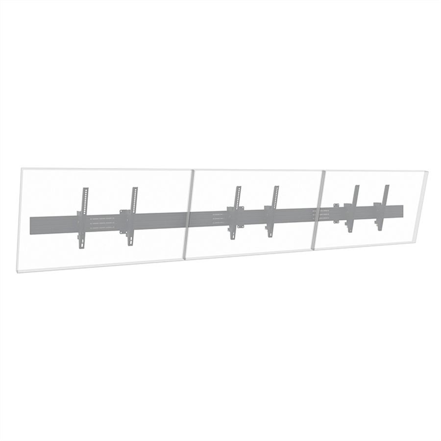 Hagor Menuboard CPSW3L 46-65" Menuboard support mural pour 3 écrans, Adaptation pour barre de son