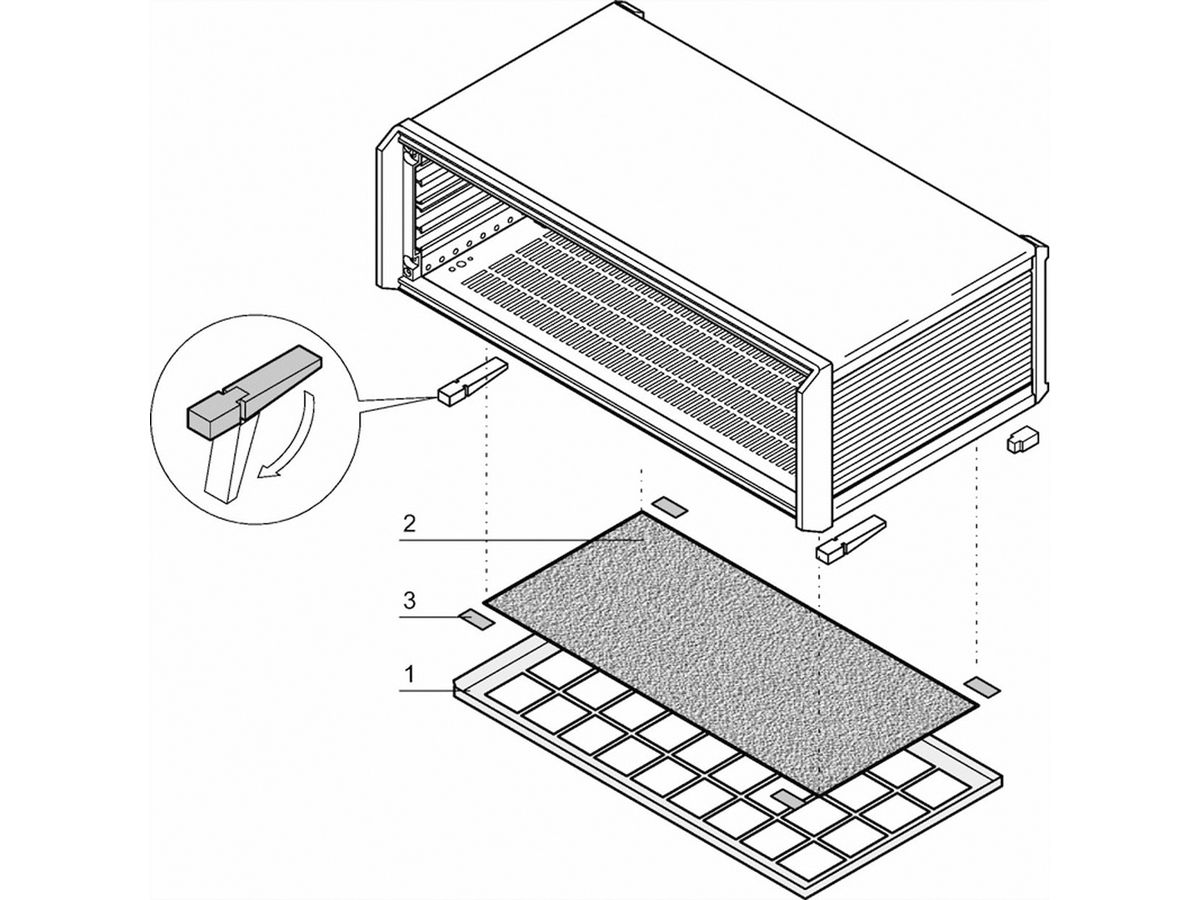 SCHROFF Luftfilter - LUFTFILTER 28TE PROPAC/PRO