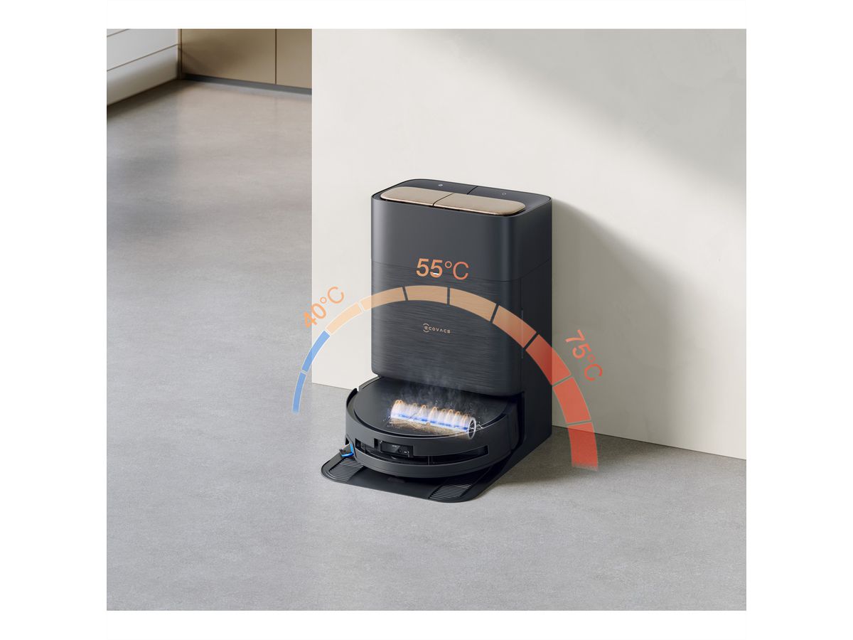 Ecovacs Aspirateur robot X9 PRO OMNI, Deebot, rose