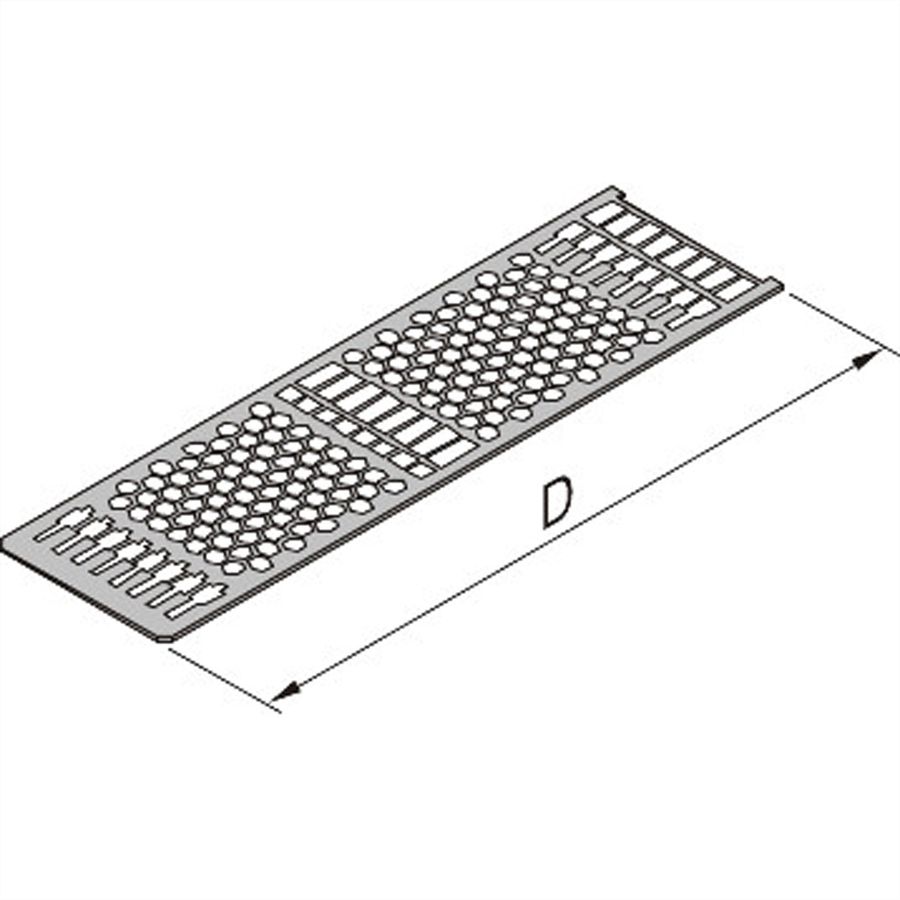 SCHROFF Deckblech für Kassetten - KAS DECKBLECH FS 10TE 227T