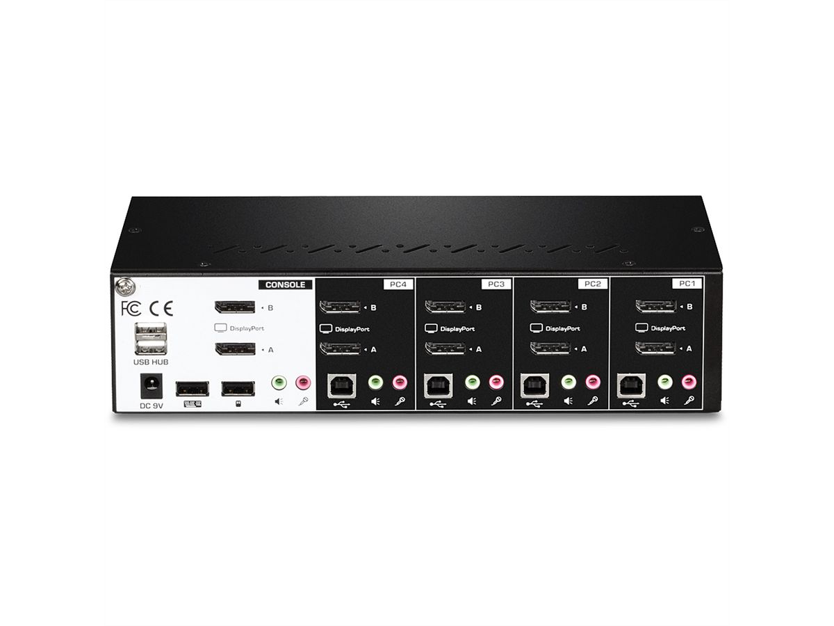 TRENDnet TK-440DP Switch KVM à 4 ports avec port écran pour deux moniteurs