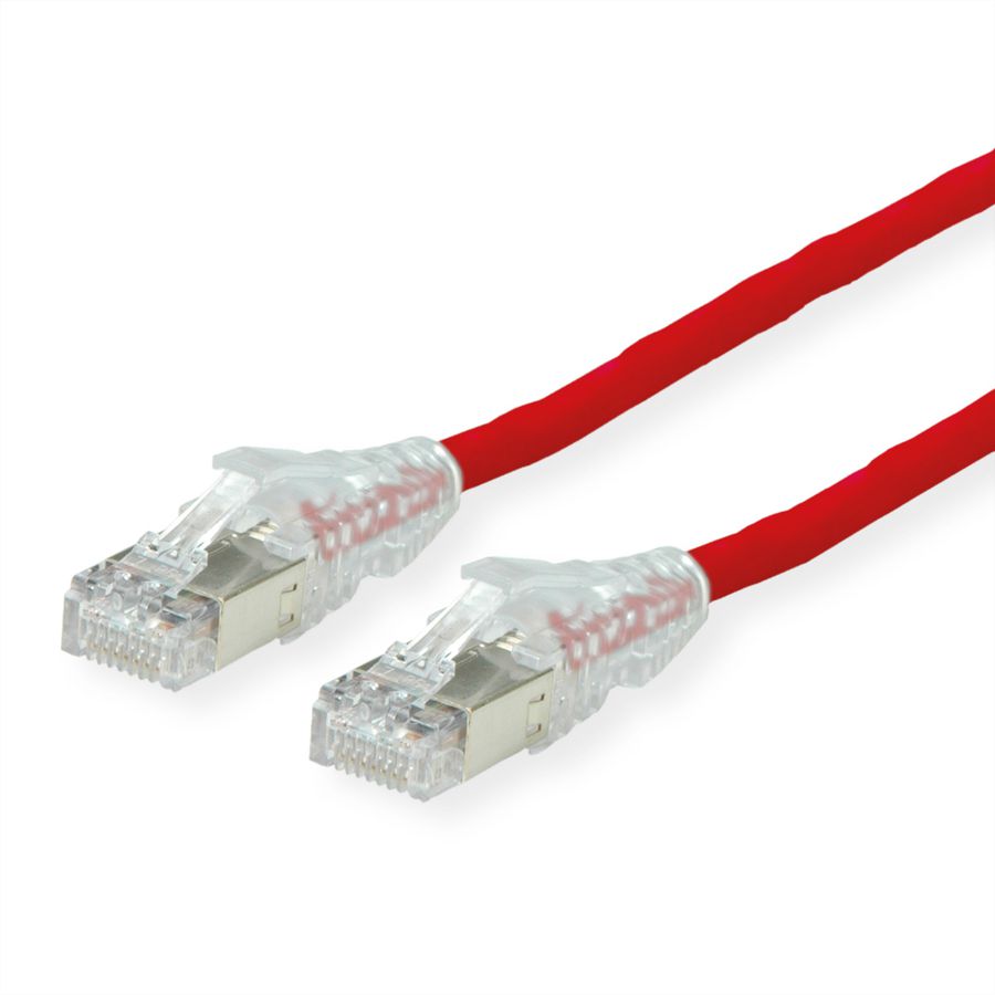 Cordon DÄTWYLER Cat.6A (Classe EA) S/FTP, CU 7702 flex LSOH, AMP v2, rouge, 5 m