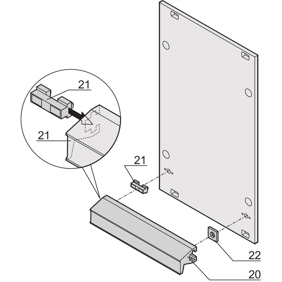 SCHROFF Aluminium-Profilgriff - ALU-PROFILGRIFF 1 MTR.