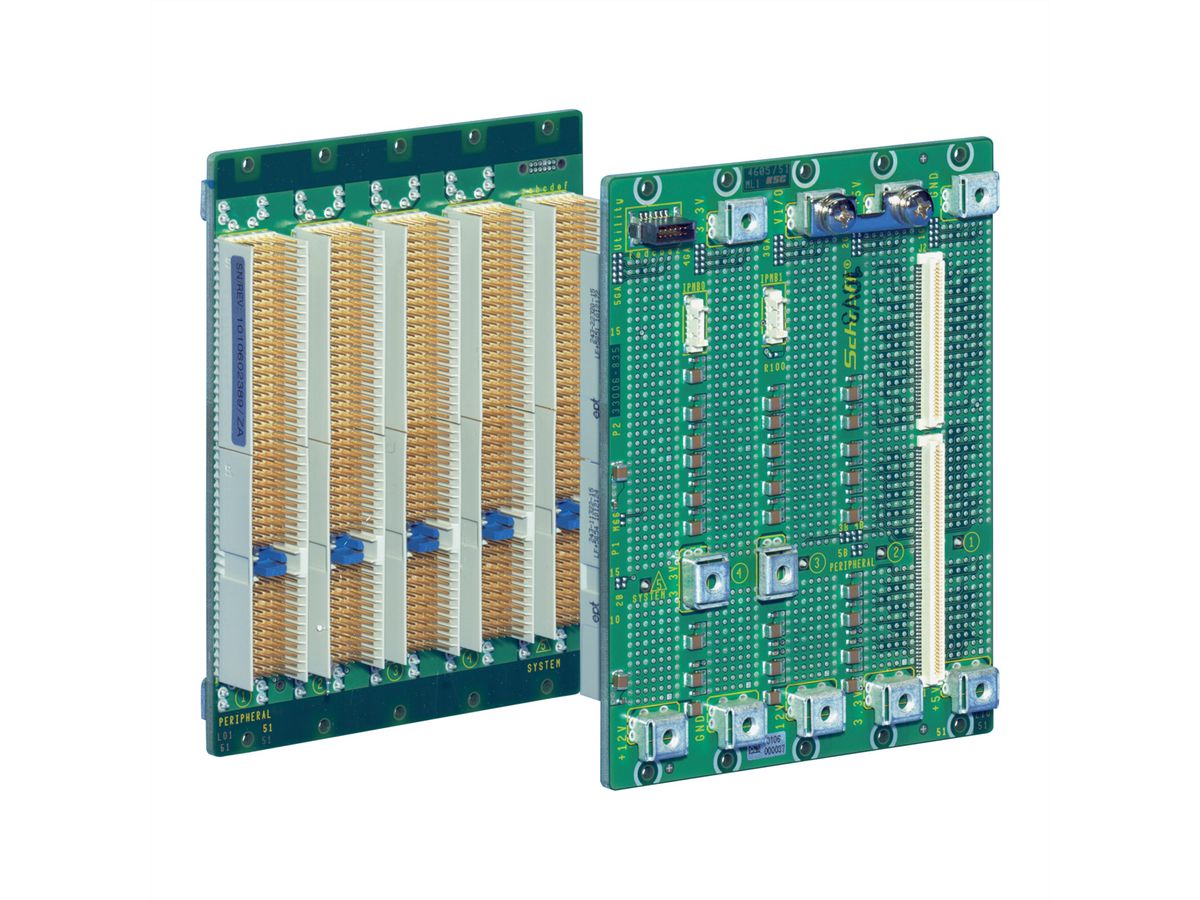 Carte-mère CPCI SCHROFF, Slot Right, 3 U, 5 slots, 64-Bit, 5 V VI/O