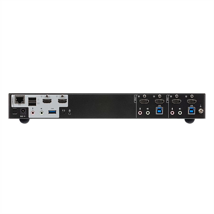 ATEN CS1842 2-Port True 4K HDMI Dual-View KVM Switch mit Audio & USB 3.0Hub