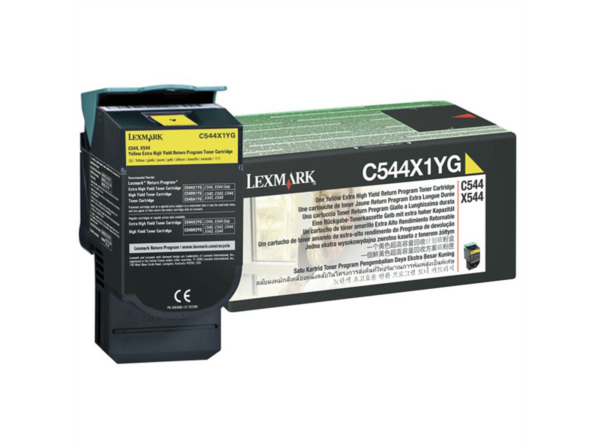LEXMARK C544X1YG, Toner yellow für ca. 4.000 S. für LEXMARK C544 / X544