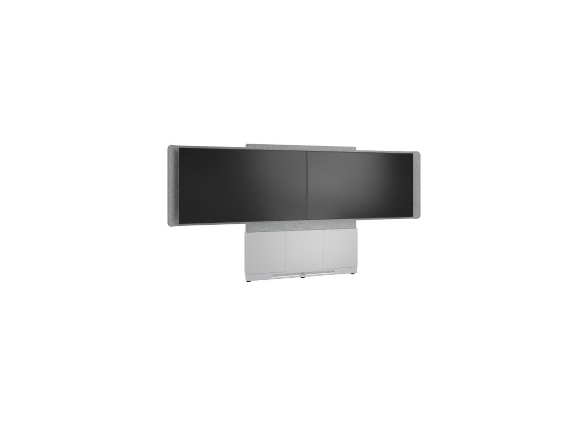 Middle Atlantic Products FM-DS-6675FW-JD8W support pour téléviseur 190,5 cm (75") Gris, Argent, Blanc