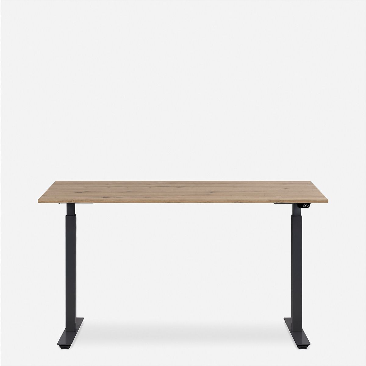 WRK21 Schreibtisch Smart 120 x 80 cm, Höhenverstellbar, Kendal Eiche / Schwarz