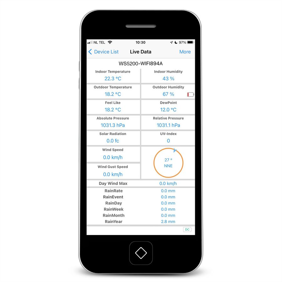 Alecto Wetterstation WS5200 6 in 1 WIFI mit App