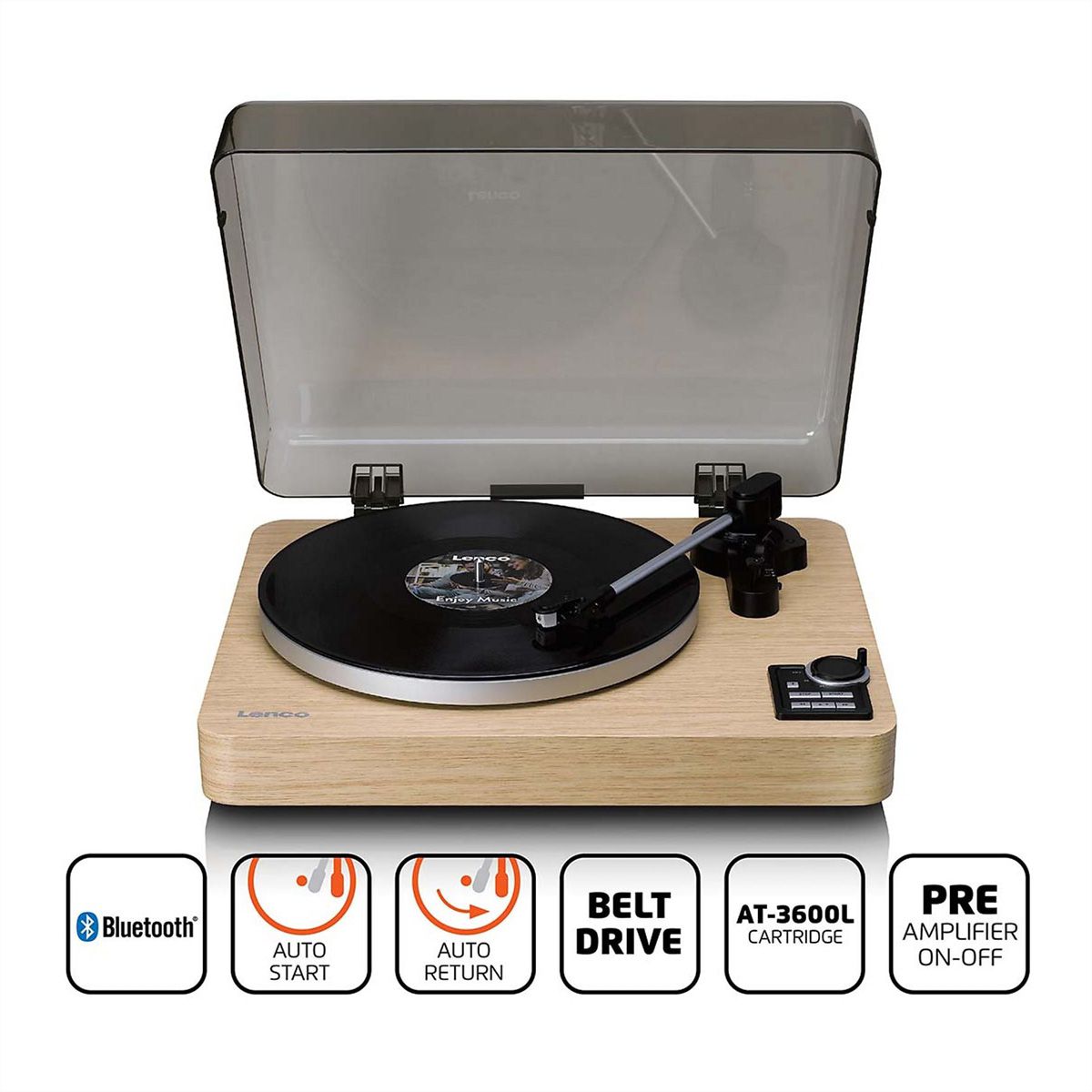Lecteur de disques Lenco LBTA-166SI, pin, BT,, entièrement automatique