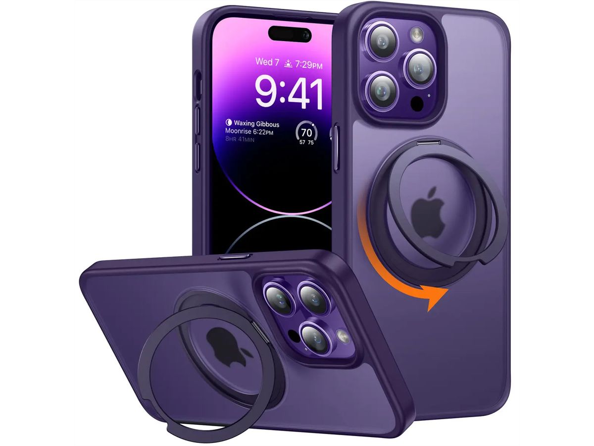 Torras UPRO Ostand Pro Case, iPhone 14 Pro, MagSafe, violet