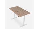 WRK21 Schreibtisch Smart 100 x 60 cm, Höhenverstellbar, Kendal Eiche / Weiss