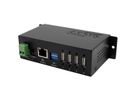 EXSYS EX-6003HMVS Device Server 4x USB 2.0, DIN-Rail-Kit, Metall-Gehäuse