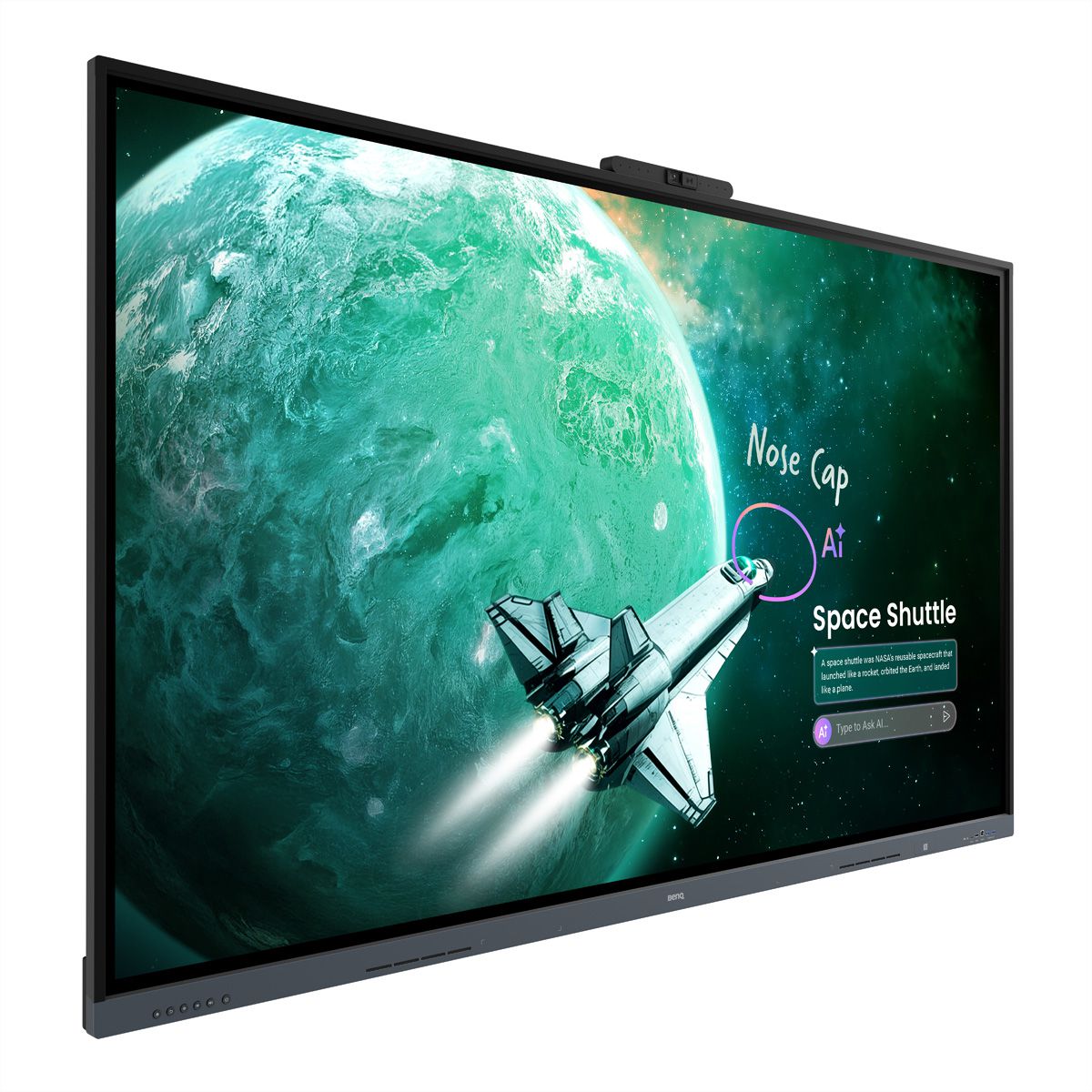 BenQ Écran interactif RE8605AC 86", 4K UHD, 500 nits, tactile 50 points, caméra 4K