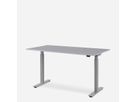WRK21 Schreibtisch Smart 120 x 80 cm, Höhenverstellbar, Grau Uni / Grau