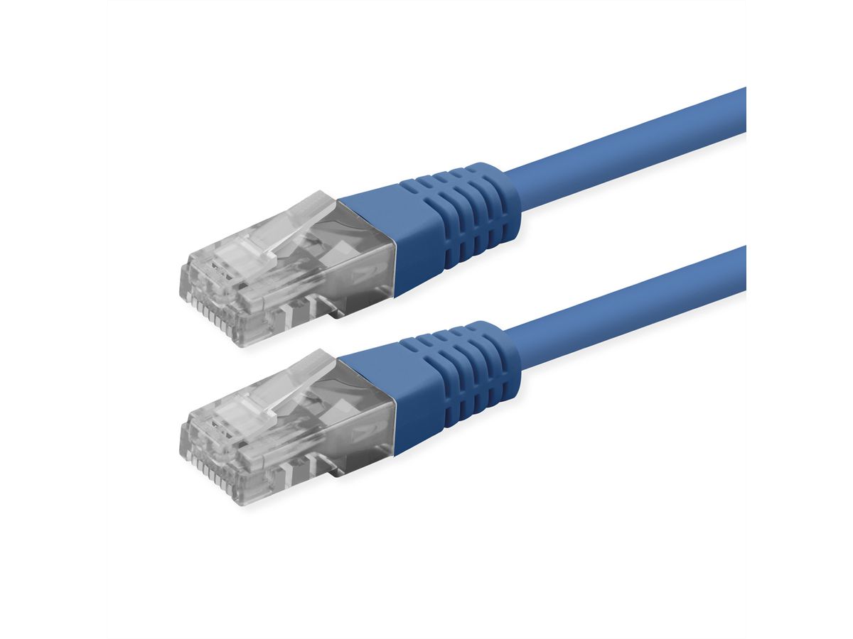 ROLINE Cordon Cat.6 (Classe E), UTP, PoE, bleu, 5 m