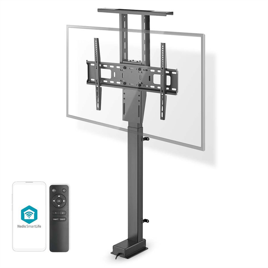Nedis SmartLife motorisierter TV-Lift 37–80" schwarz, Einbau, 60 kg, 79–184 cm Hub