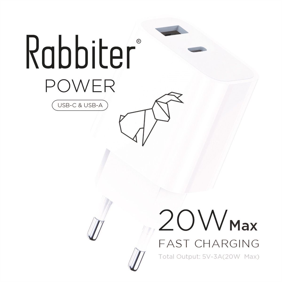 Rabbiter Power Dual-Charger, 20W