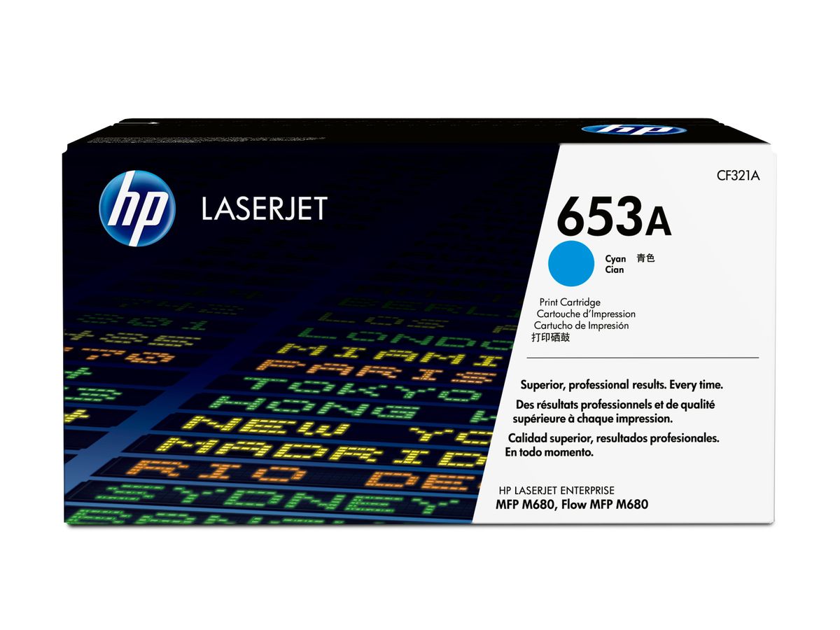 HP 653A toner cyan authentique LaserJet