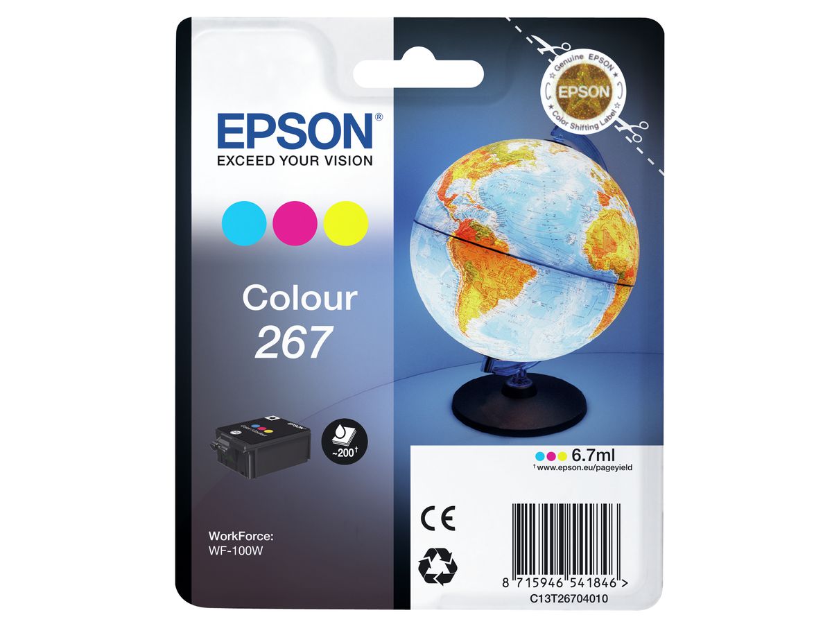 Epson Globe Monobloc 267 - encre DURABrite Ultra 3 couleurs