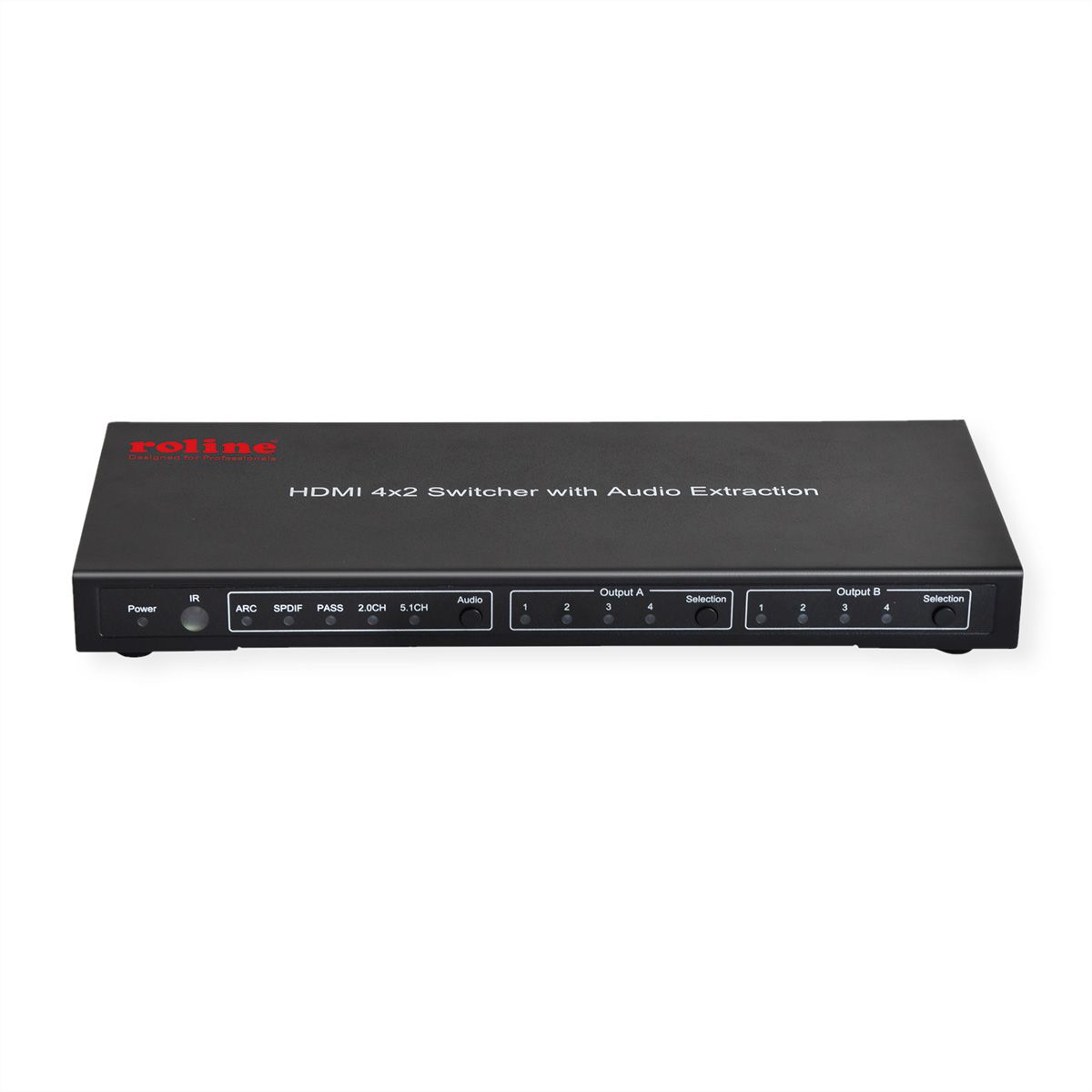 ROLINE Switch Matrix HDMI 4K, 4 x 2 avec télécommande