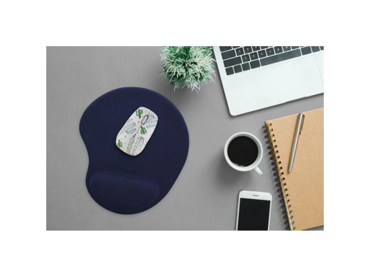 Tapis de souris T'NB Ergo Design ergonomique avec insert gel, bleu - SECOMP  AG