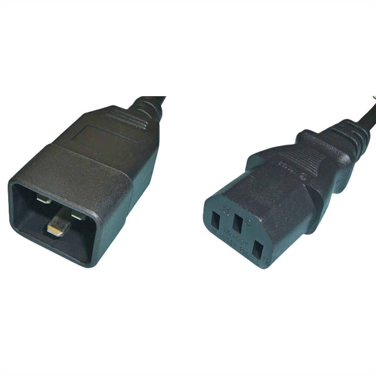 Adapter-Netzkabel IEC60320 Stecker C20 auf Buchse C13 2m 1.5mm2