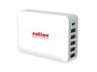 ROLINE USB Charger, 6 Port (4x USB-A, 1x USB-C, 1x USB-A QC3.0), max. 60W