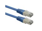 ROLINE Cordon Cat.6 (Classe E), PoE, S/FTP (PiMF) , bleu, 1 m