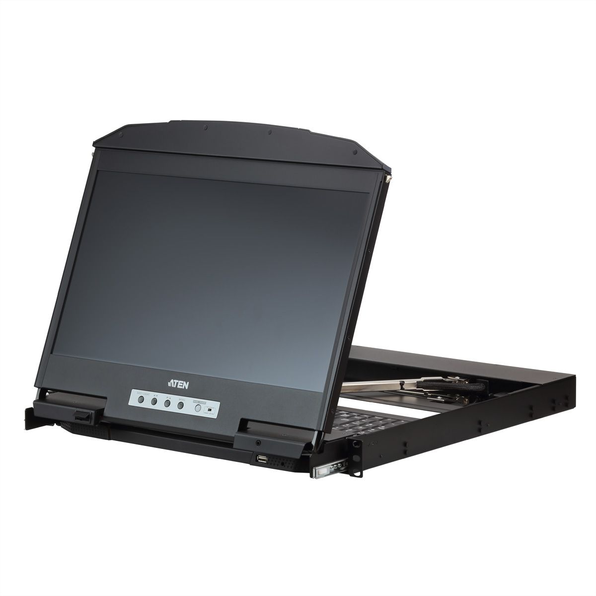 ATEN CL3800NW KVM-Konsole USB HDMI DVI VGA Dual Rail, IT-Layout