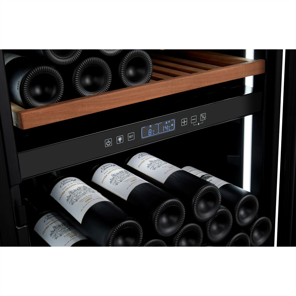 Climadiff Weinkühlschrank MILLESIME190DB, Freistehend, 2 Zonen, 193 Flaschen