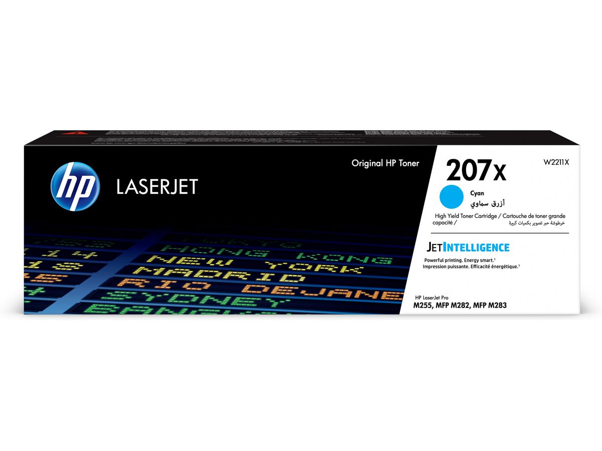 HP Toner cyan LaserJet 207X authentique grande capacité