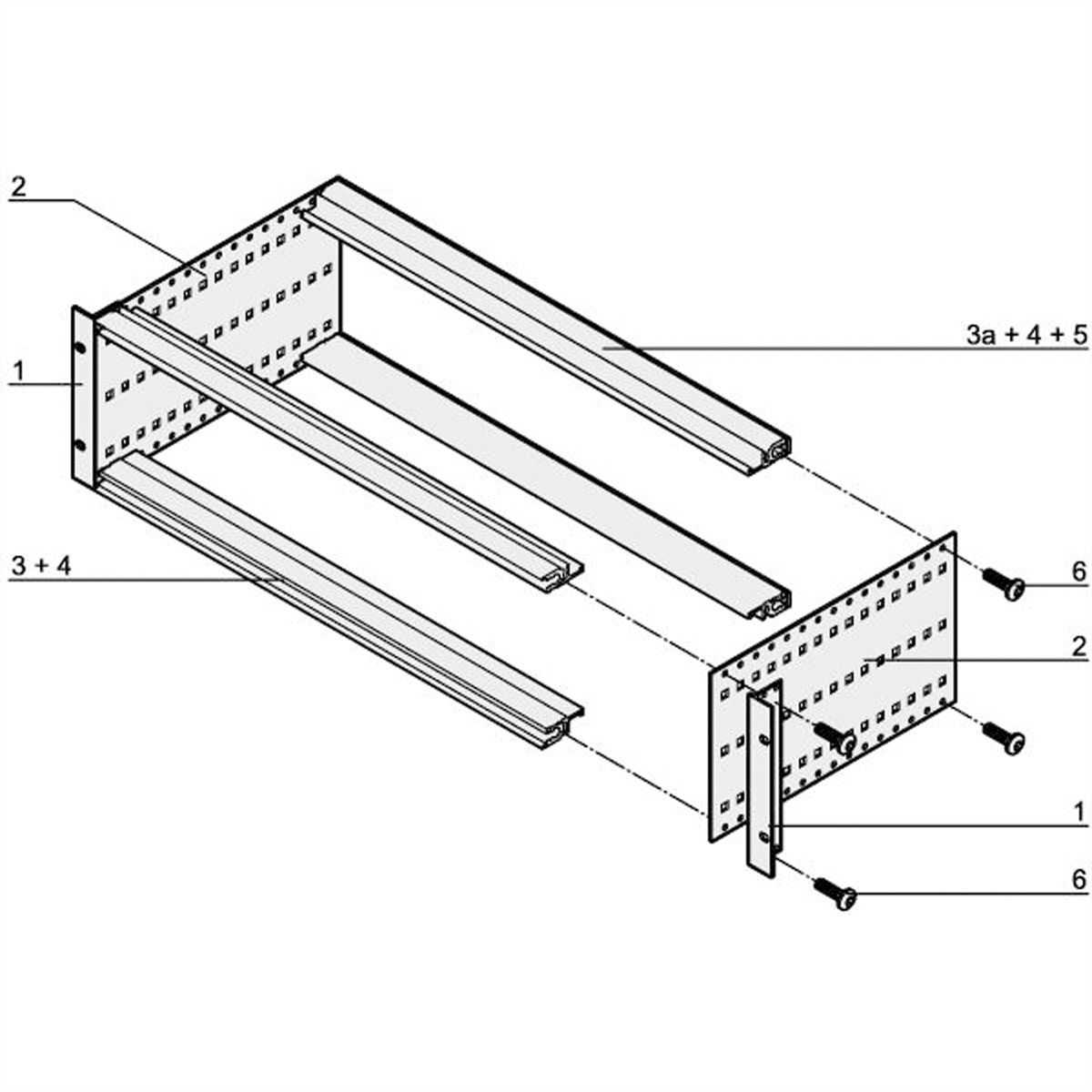 SCHROFF Bausatz, ungeschirmt, "flexible", zur Backplanemontage - BGTR PRO F 3HE 84TE 235T KD