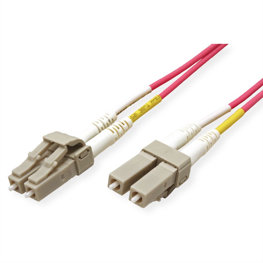 ROLINE LWL-Kabel 50/125µm OM4, LC/LC, LSOH, Low-Loss, violett, 7 m