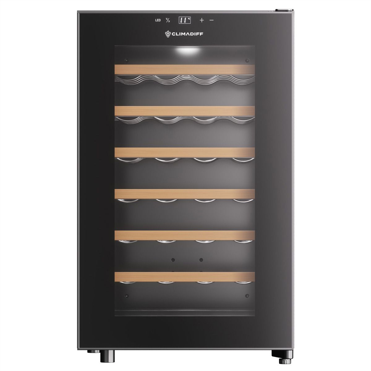 Climadiff Weinkühlschrank CUVEE28, Freistehend, 1 Zone, 28 Flaschen