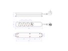 BACHMANN SMART Steckdosenleiste 4x CEE7/3 schwarz, Strom 1,5m CEE7/7