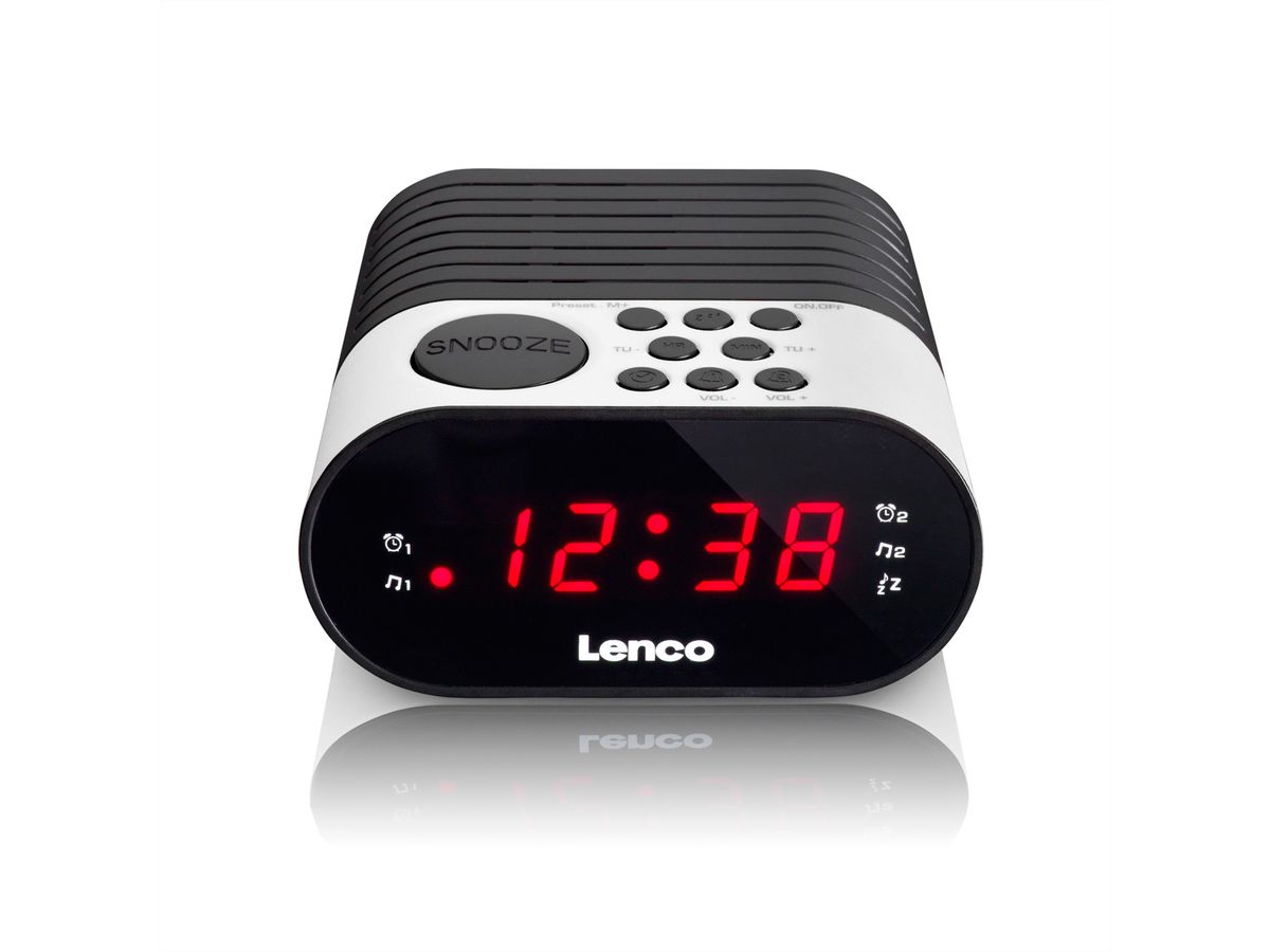 Lenco Radio-réveil CR-07, Blanc