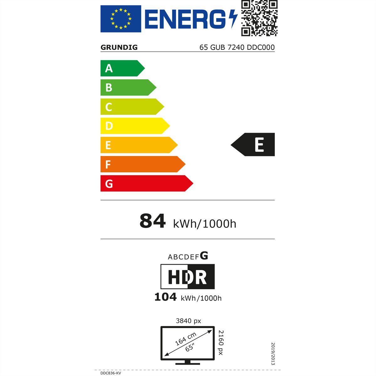 Grundig TV 65 GUB 7240, 65", UHD