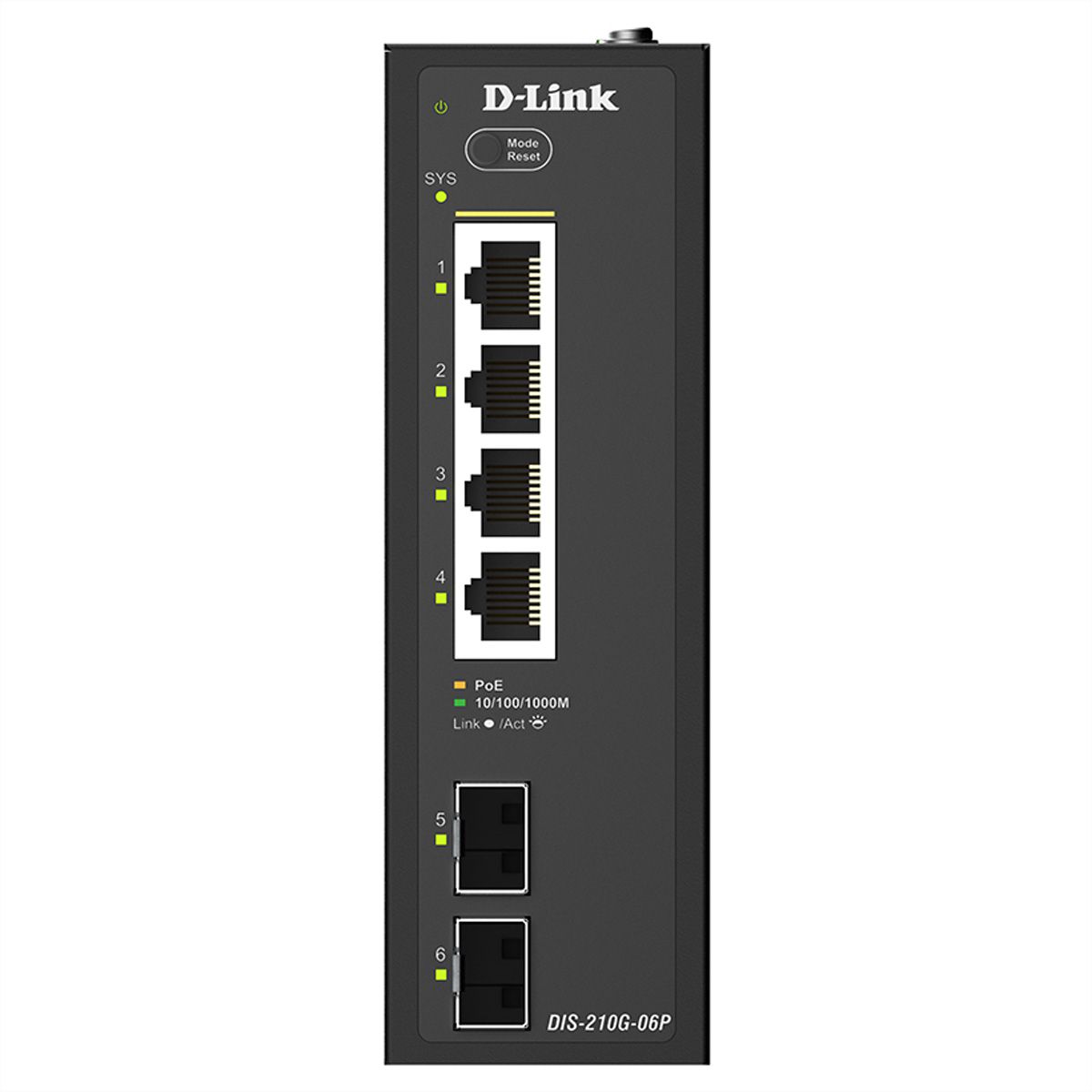 D-Link DIS-210G-06P Switch 6 ports, Smart Managed Gigabit PoE industriel