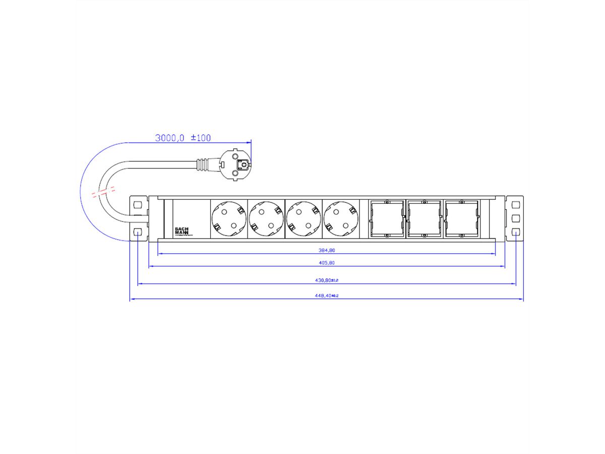 BACHMANN UNIVERSAL 4x contact de protection 3x ABD