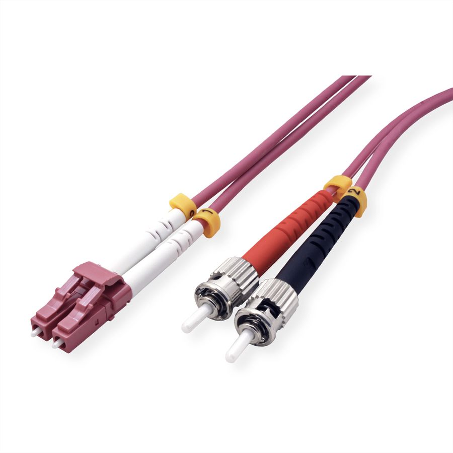 VALUE LWL-Kabel 50/125µm OM4, LC/ST, LSOH, violett, 10 m
