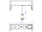BACHMANN DESK2 white 2xCEE7/3 1xCM 1xUSB A/C 22W 0,2m GST18
