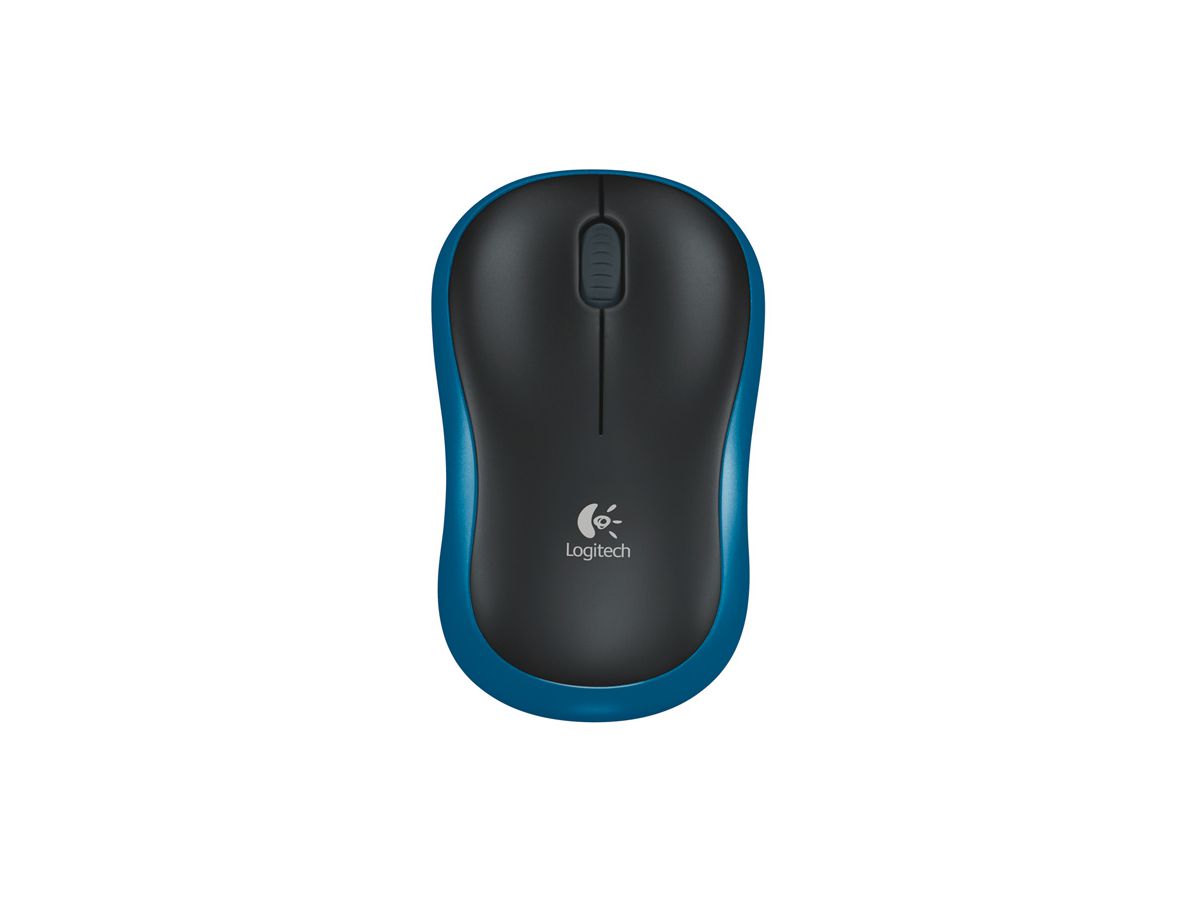 LOGITECH M185 Wireless Mouse, noir/bleu